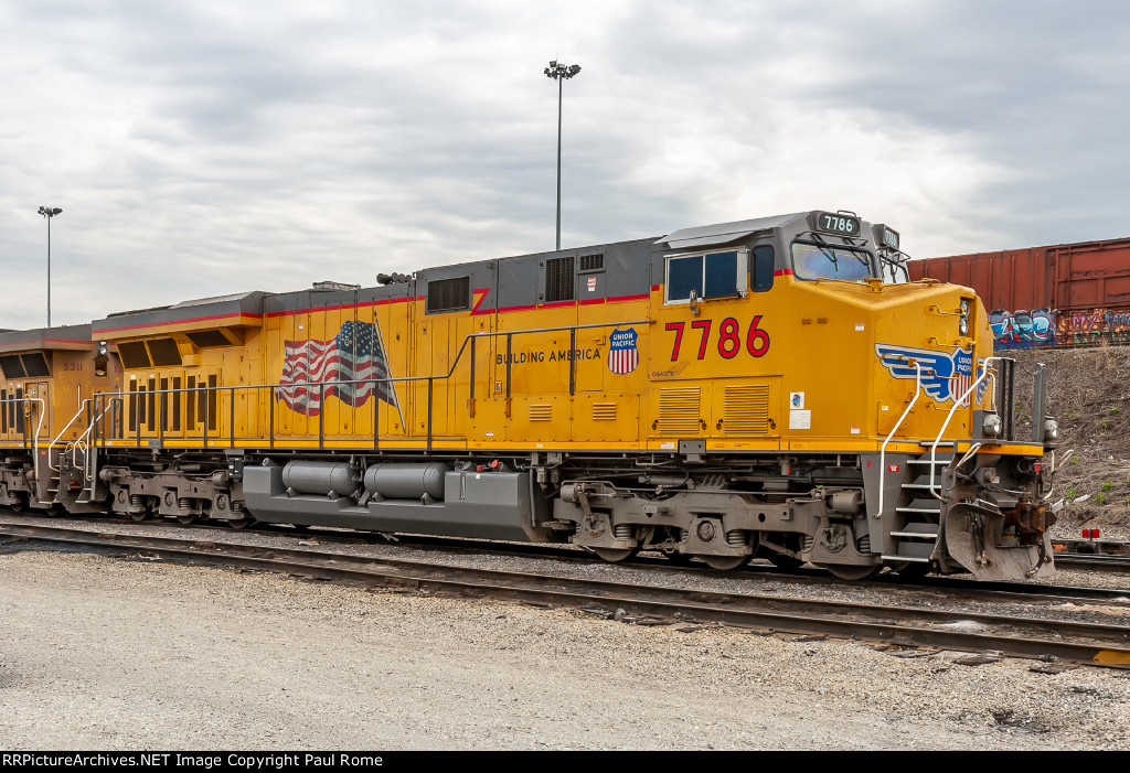 UP 7786, GE C45ACCTE at the BRC Clearing Yard 